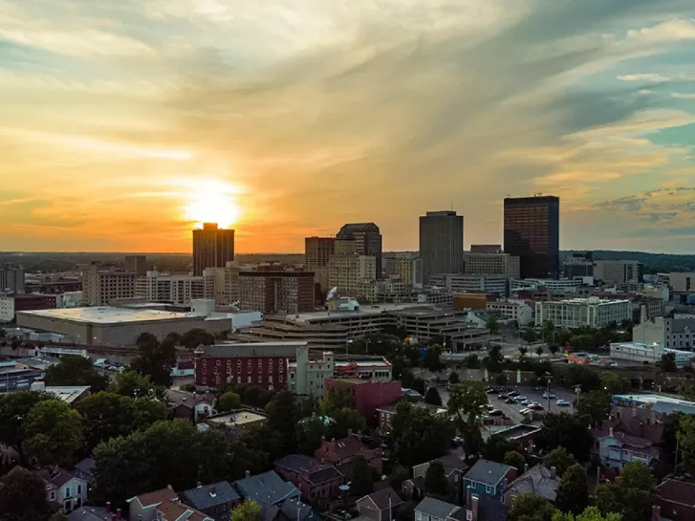 the Dayton, Ohio skyline